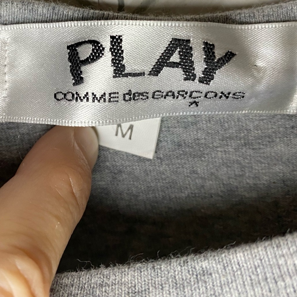 Come des garçons play black heart tee shirt grey - Picture 5 of 12